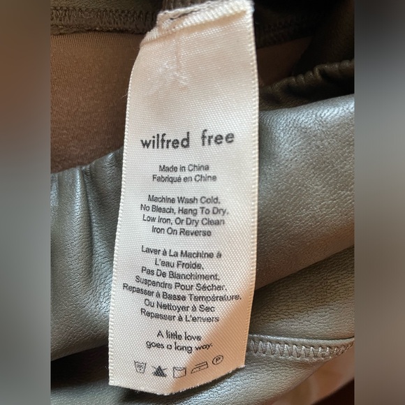 Wilfred Free Gray/Green Faux Leather Leggings - Picture 5 of 10